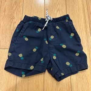 Navy cotton boys shorts pineapple print by Kenneth Cole
